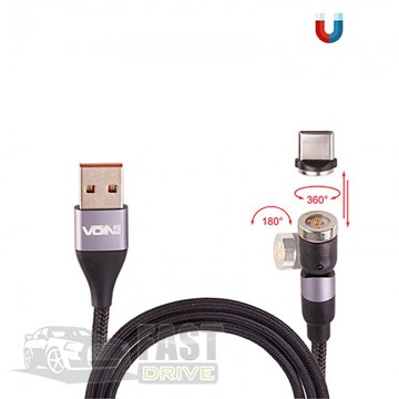 Voin  Voin 6601C USB - Type C 3,0A 1   Black (VP-6601C BK)