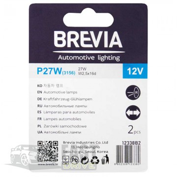 Brevia  Brevia P27W (3156) 12V 27W W2.5X16D Blister (12338B2) 2.