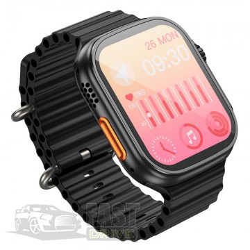 Hoco - Smart watch Hoco Y12 Ultra (call version) BT Call, Track, HeartRate, IP67 Black