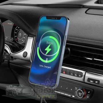 Hoco  Hoco Powerful magnetic wireless charging car holder CA90 MagSafe 15W Black