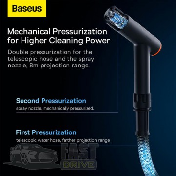 Baseus    Baseus GF3 Car Wash Nozzle  7.5m (CPGF020113) Black