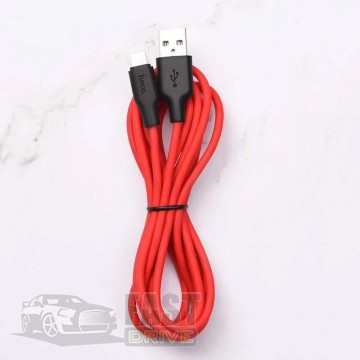 Hoco  HOCO X21 Plus USB - Lightning 1m Silicone Red