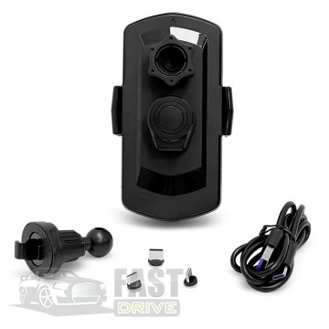   Wireless Induction Car Holder Auto Open-Close XYJ A6 15W RGB Black