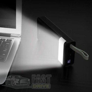 Hoco  HOCO J73 LED Display Powerful Desk Lamp   30000mAh 2USB, 1Type-C, 1Lightning, 2A Black
