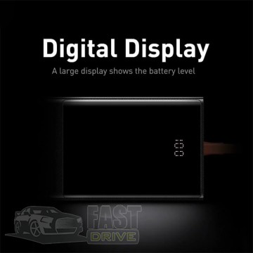 Baseus  Baseus Elf Digital Display Fast Charging 20000mAh 2USB 1Type-C + Type-C Cable 65W 5A (PPJL000001) Black